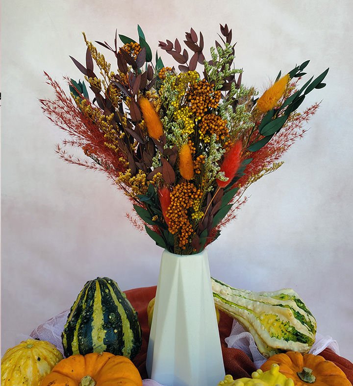 Autumn Jewels Bouquet with Vase