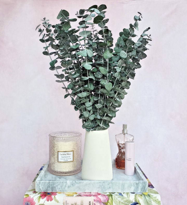 Pearls of Green Eucalyptus Bouquet - BLOOMINGFUL.COM - wedding, event, decor, gift, bouquet, arrangement, bridal, garland, fresh dried preserved artificial silk, birthday housewarming foliage