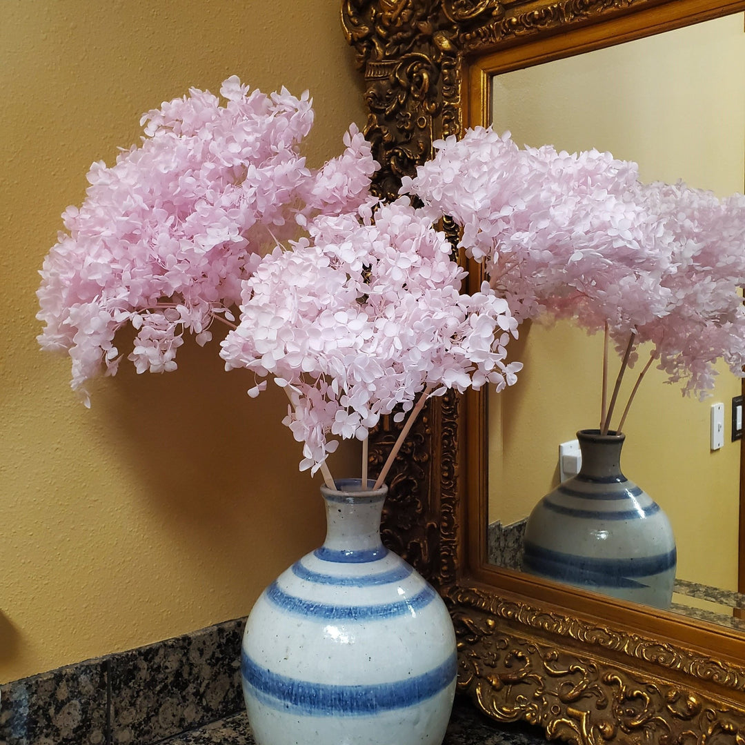 Preserved Hydrangea - Soft Pink (S07) - BLOOMINGFUL.COM - wedding, event, decor, gift, bouquet, arrangement, bridal, garland, fresh dried preserved artificial silk, birthday housewarming foliage
