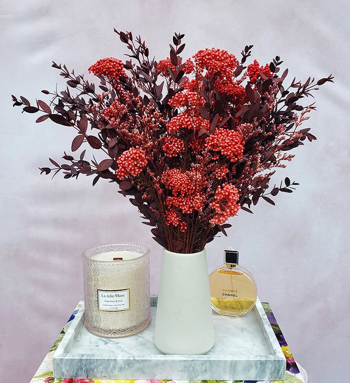 The Merlot - BLOOMINGFUL.COM - wedding, event, decor, gift, bouquet, arrangement, bridal, garland, fresh dried preserved artificial silk, birthday housewarming foliage