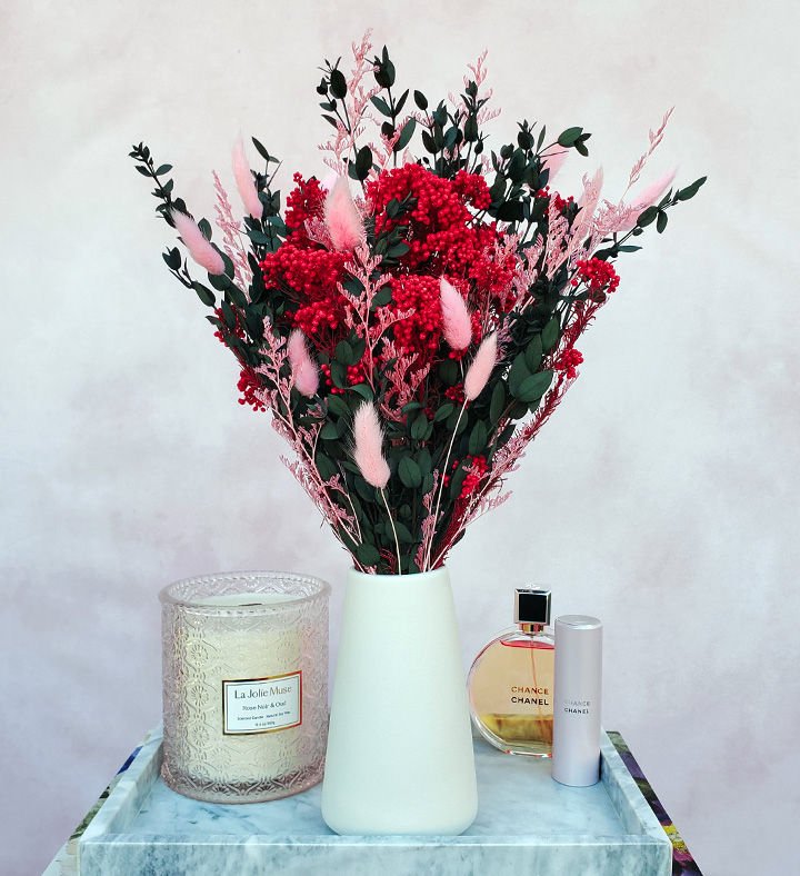 The Rouge - BLOOMINGFUL.COM - wedding, event, decor, gift, bouquet, arrangement, bridal, garland, fresh dried preserved artificial silk, birthday housewarming foliage