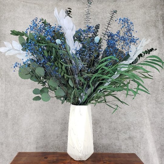 Signature Preserved Eucalyptus Bouquet - Blue - BLOOMINGFUL - wedding, event, decor, gift, bouquet, arrangement, bridal, garland, fresh dried preserved artificial silk, birthday housewarming foliage
